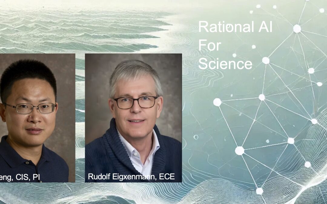 Xi Peng (left) and Rudi Eignemann received NSF funding to optimize AI models for modern high-performance computing (HPC).